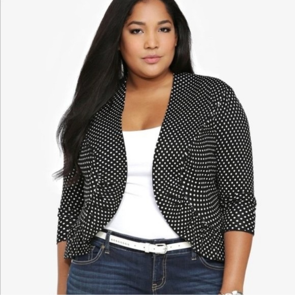 torrid Sweaters - NWT Torrid polka dot open front cardigan.
